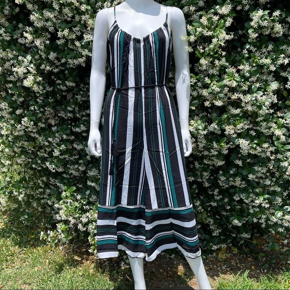 💋NWT Dolce Vita BoHo Jungle Striped Wide Leg Crop Jumpsuit - Picture 3 of 13